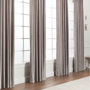 Chanasya 2pk Solid Velvet Room Darkening Window Curtain Panels - Set of - Picture 1 of 7