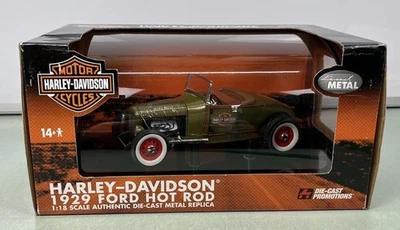 Harley Davidson 1:18 Die Cast Ford Model A Hot Rod 1929 Green Metallic - Image 1 of 4