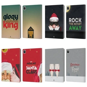 HEAD CASE DESIGNS CHRISTMAS CAROLS LEATHER BOOK WALLET CASE COVER FOR APPLE iPAD - Picture 1 of 10