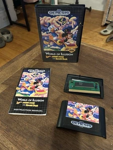World of Illusion Mickey Mouse Donald Duck Sega Genesis CIB Complete Authentic - Picture 1 of 11