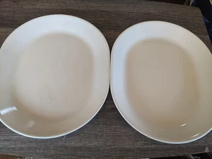 CORELLE SANDSTEIN BEIGE OVALE SERVIERPLATTE x2 SONDERPREIS! NEU KOSTENLOSER USA VERSAND - Bild 1 von 2