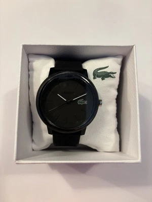 Lacoste 1 Black Dial Rubber Wristband Men's Watch 2011171   NIB - Image 1 of 4