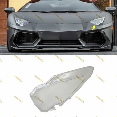 For Lamborghini Aventador 2012-2021 Left Side Front Headlight Lens Cover + Glue - Image 1 of 4