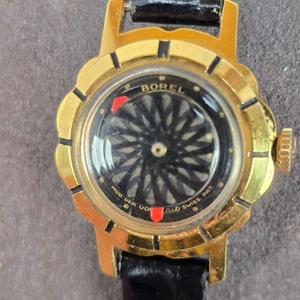 Vintage Ernest Borel Cocktail Kaleidoscope Gold-Plated Ladies Watch 17 Jewels - Picture 1 of 11