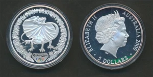 Australia: 2000 $5 Sydney Olympics - Frilled Neck Lizard 1oz silver,  - Bild 1 von 1