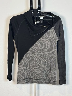 Pullover de lana asimétrico Smartwool Merino 250 para mujer M gris negro tejido Foto 1 de 4
