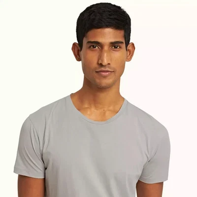 Camiseta ORLEBAR BROWN Gris Sello Ajuste A Medida Cuello Redondo XL ¡$125!!! Foto 1 de 4