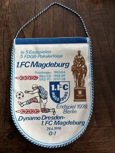 Wimpel FDGB-Pokalendspiel 1977/78 SG Dynamo Dresden - 1. FC Magdeburg, 29.04.78 - Bild 1 von 2
