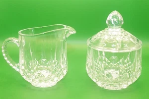 CRISTAL D'ARQUES LONGCHAMP CREAMER & SUGAR W/TOP NO BOX - Picture 1 of 2