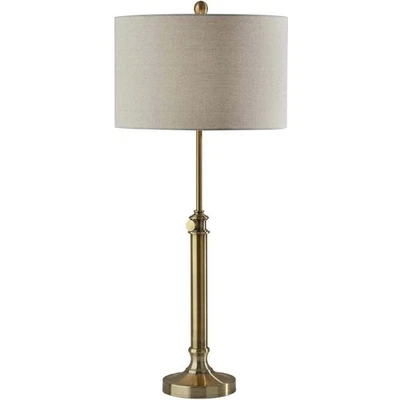 Adesso SL1165-21 Barton Table Lamp Antique Brass - Image 1 of 4