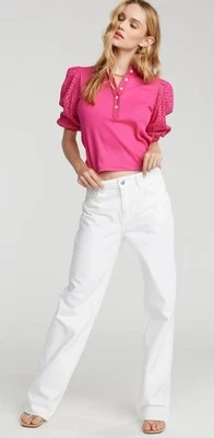 Robert Graham Women’s Blouse Size Small Magenta Puff Sleeve NWT ($178) - Image 1 of 4