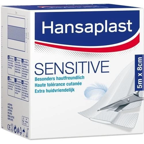 HANSAPLAST Sensitive Pflaster 8 cmx5 m Rolle, 1 St PZN 13576687 - Bild 1 von 1