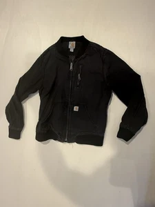 Chaqueta Carhartt para mujer Lg 12/14 cremallera completa bombardero ropa de trabajo ribete acanalado 102524 001 - Imagen 1 de 7