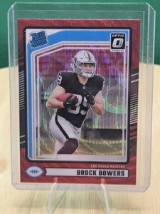 2024 Donruss - Rated Rookie Brock Bowers #394 Optic Preview Red Wave Raiders NFL - Bild 1 von 2