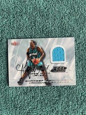 2000-01 Fleer Feel The Game SHAREEF ABDUR-RAHIM Game Worn Jersey Hand Sign Auto - Image 1 of 2