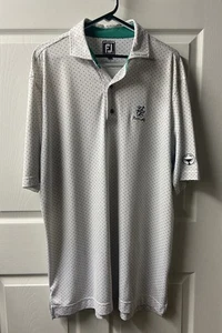 Camisa Polo Foot Joy Punteada Para Hombres XL Calce Atlético Logo East Lake - Imagen 1 de 11