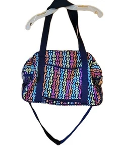 Thirty-One (31) All-In Tote in rainbow Pop Stripe Carry-On Travel Bag - Picture 1 of 7