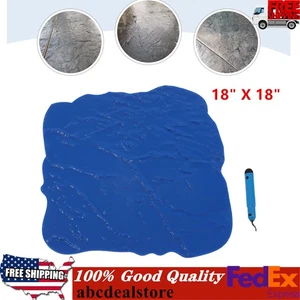 Slate Seamless Concrete Cement Texture Imprint Stamp Skin Mat 18" X 18" Blue - Picture 1 of 9