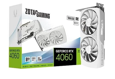 ZOTAC Gaming GeForce RTX 4060 8GB Twin Edge OC White Edition ZT-D40600Q-10M - Image 1 of 4