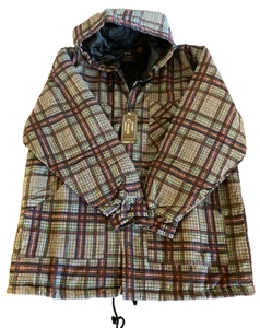 Chaqueta con Capucha XL De Colección The Original Cascade Para Hombres Grande Alta Algodón con Nylon ¡NUEVA! - Imagen 1 de 16