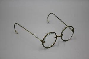 Anteojos vintage/antiguos con borde de alambre redondo de vidrio color dorado Santa Harry Potter - Imagen 1 de 9