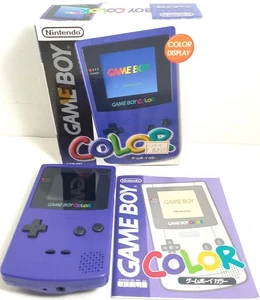 Nintendo Gameboy Color Clear Purple Color Game Console CGB-S-PUA Work W/ Manual - Picture 1 of 11