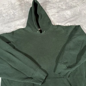 Sudadera con capucha vintage Fruit Of The Loom en blanco para hombre XL hecha en EE. UU. verde descolorido años 90 - Imagen 1 de 10