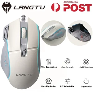 LANGTU Wired Gaming Mouse Computer Laptop 8 Keys 7200 DPI E-Sports Office Mouse - Picture 1 of 15