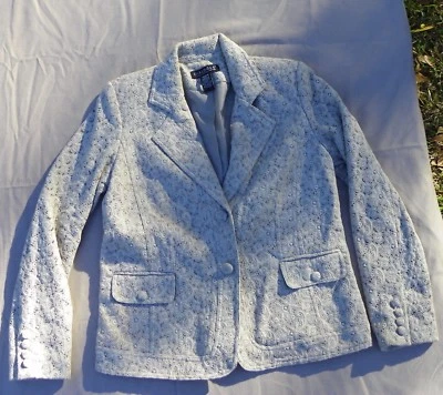 Dialogue Womens Beige Lace Jacket Blazer Size Medium  - Image 1 of 4