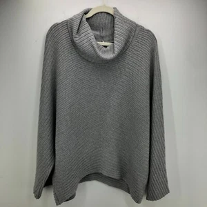 Maglione donna collo alto Moth Anthropologie Tisbury taglia XL manica Dolman grigio - Foto 1 di 8