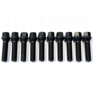 10 x BIMECC 14x1.50 30mm Tapered Black Wheel Bolts - Picture 1 of 2