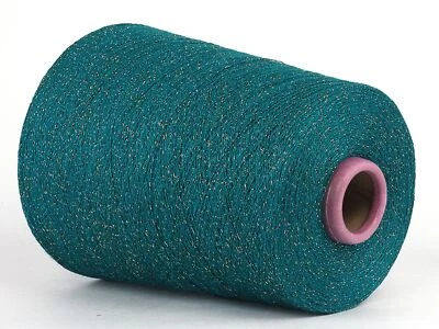 E. MIROGLIO 37,50 €/kg Konengarn * Viskose Glitzer Effekt * Dianalux * Petrolio * Nm 40/2