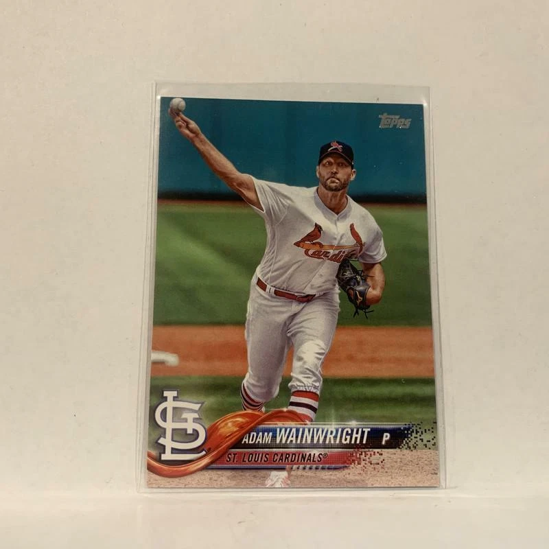 #81 Adam Wainwright St Louis Cardinals  Series 1 2018 Topps Baseball Card A1S - Image 1 of 2
