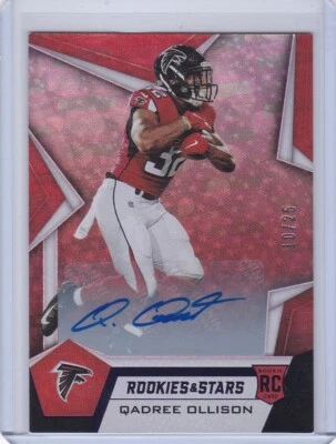 2019 ROOKIES & STARS #154 QADREE OLLISON LONGEVITY PURPLE 10/25 RC AUTO FALCONS - Image 1 of 2