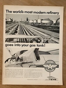 Vintage 1960 Flying A Gas Gasoline World's Most Modern Refinery Print Ad - Picture 1 of 1