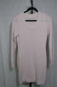 DEREK HEART Pink & Metallic Silver Sweater Dress Long Sleeve Round Neck, Size L - Picture 1 of 6