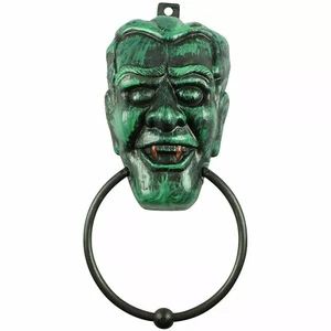 Horrifying Fanged Vampire Monster Door Knocker Eerie Green NEW on Card FREE SHIP - Picture 1 of 1