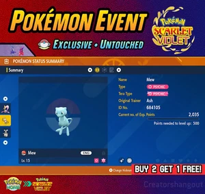 Evento Brillante Mew Evento Especial de Investigación Pokémon Go | Pokémon Escarlata y Violeta - Imagen 1 de 5