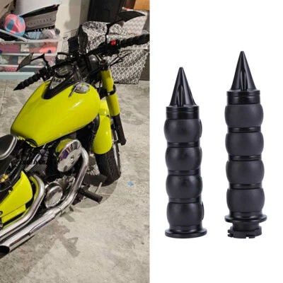 Pair Black Hand Grips 1" For Kawasaki Vulcan Classic Nomad Voyager Vaquero 1700 - Image 1 of 4