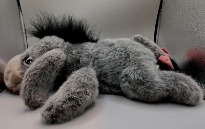Vtg Walt Disney World Eeyore Plush Removable Tail Laying Down Stuffed Toy 16" - Image 1 of 4