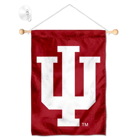 Indiana Hoosiers Banner Window Hanging with Suction Cup Cover