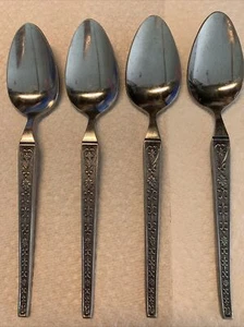 Vintage United Silver Co. USI2 Stainless Steel ~ 4 Place Or Soup Spoons 7-1/2” - Picture 1 of 6