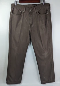 Levi's 514 Men's Jeans 34x29 Brown Pockets Straight Leg Cotton Distressed - Picture 1 of 16