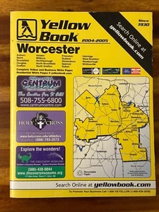 Yellow Book Directory Worcester Phone 2004 2005 Guides Maps Menus Massachusetts - Picture 1 of 10