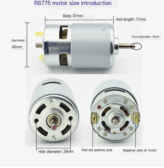 1PC For 12V-20V High Speed DC Garden Tool/Toy Motor RS-775 DC Motor - Image 1 of 1