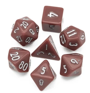 Hommage Brown Resin Polyhedral D&D Würfel Set Dungeons & Dragons Würfel TTRPG - Bild 1 von 2