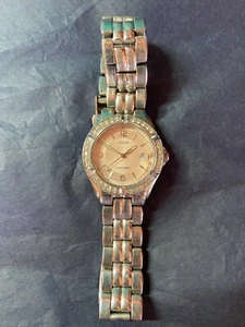 Guess Women's Waterpro Stainless Steel Watch Pink Face w/ Crystals - Picture 1 of 1