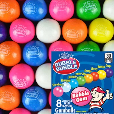 Assorted Dubble Bubble Gumballs (1-inch ) (select quantity below)