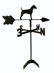 jack russell terrier roof mount weathervane wrought iron made in usa TLS1028RM - Picture 1 of 2