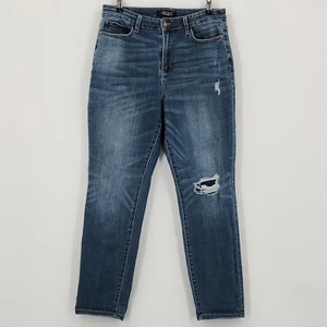 JUDY BLUE High Rise Shredded Knee Boyfriend Jeans, Style #JB88317. Size 13/31 - Picture 1 of 10